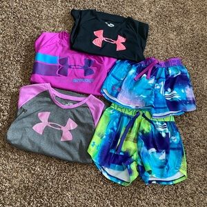Youth small/medium under armour sets